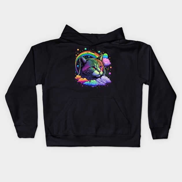 cat lover design Kids Hoodie by Hifzhan Graphics